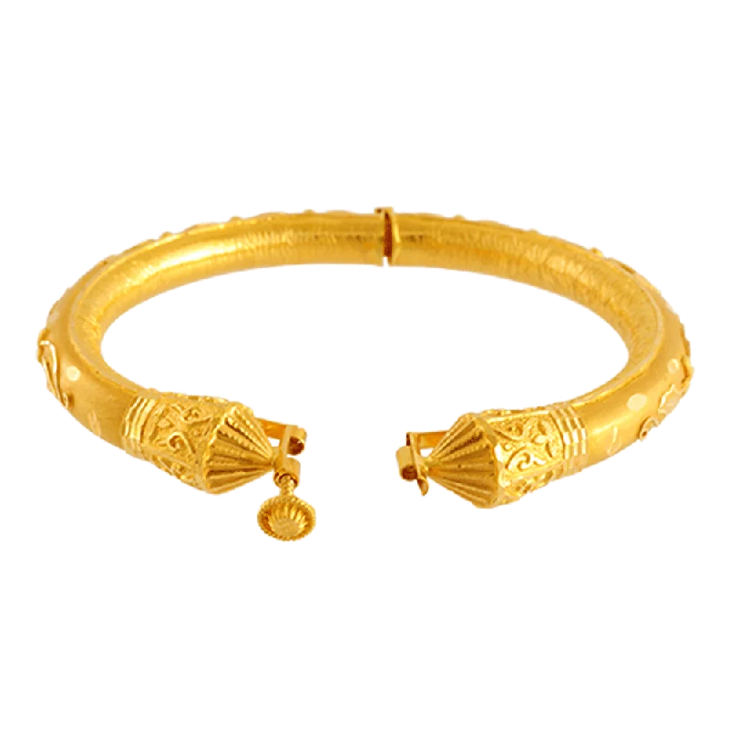 Simple yet elegant bracelets for women-22KT Yellow Gold Bangle For Women