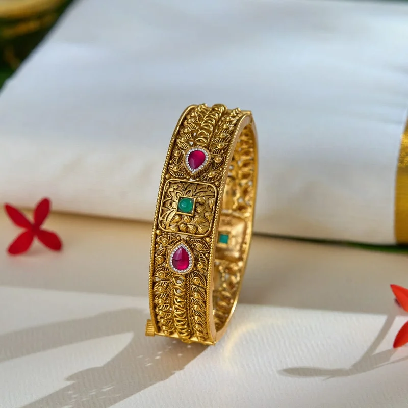 Affordable bangles for women with intricate designs-Antique Bangle 172689