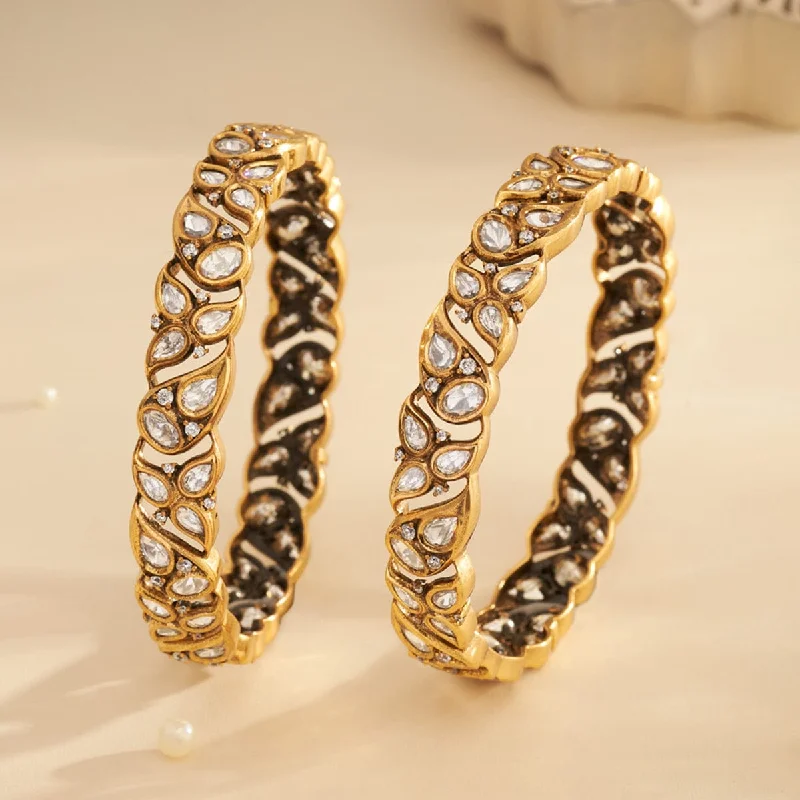 Elegant charm bangles for women-Kundan Bangle 163997