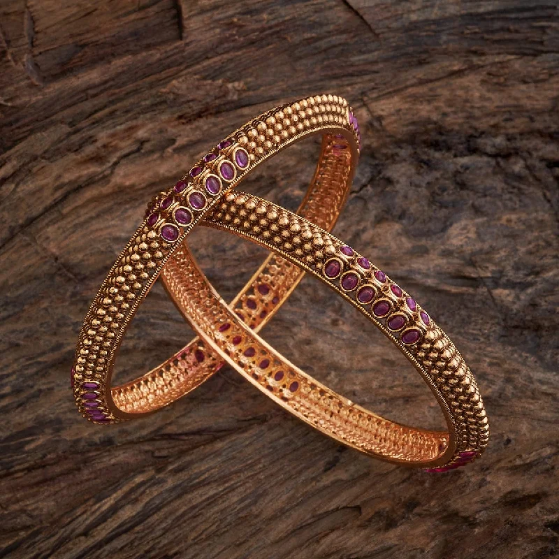 Simple bangles with delicate designs-Antique Bangle 176359