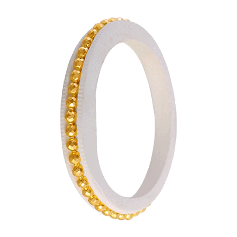 Luxury gold bracelets for women-22KT Yellow Gold Sankha Bangle For Women