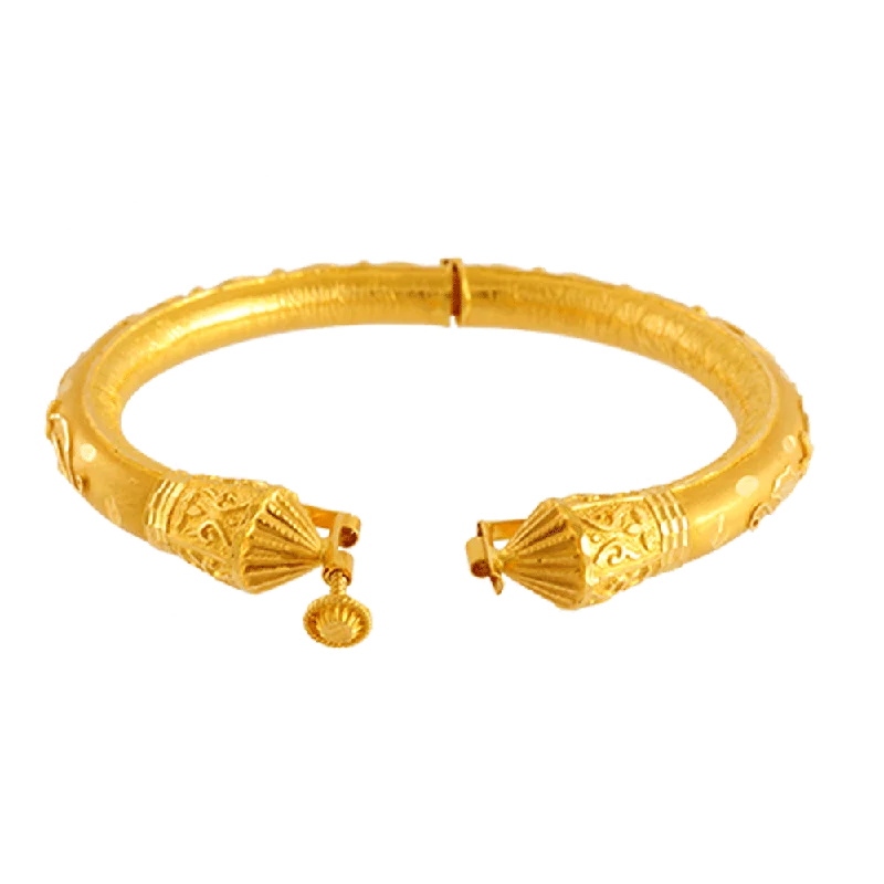 Affordable charm bracelets for women-22KT Yellow Gold Bangle For Women