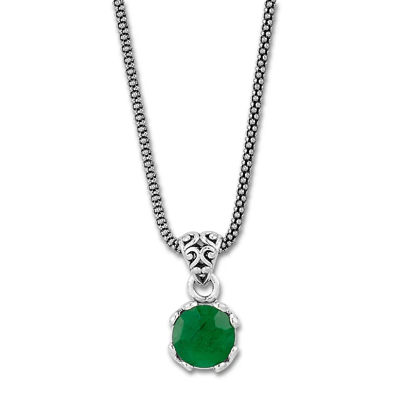 Fashionable necklaces for women with crystals-Samuel B. Emerald Birthstone Glow Necklace - May