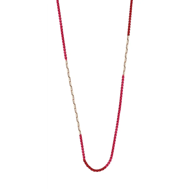 Stunning necklaces with opal stones for women-Party Chain Red Fusion Necklace