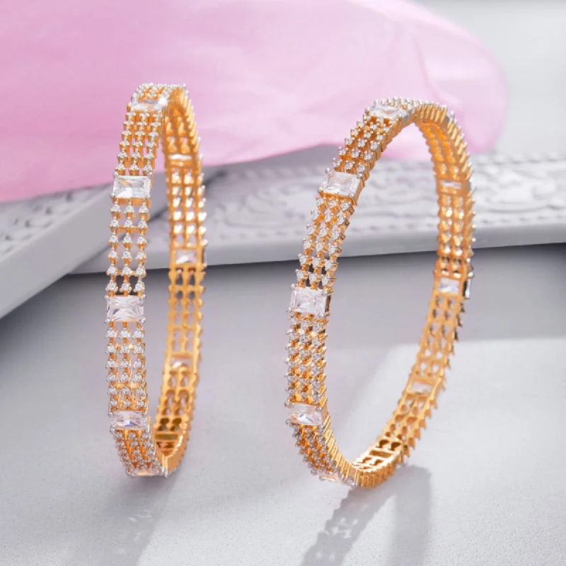 Women’s bracelets with simple metal designs-Zircon Bangle 170639