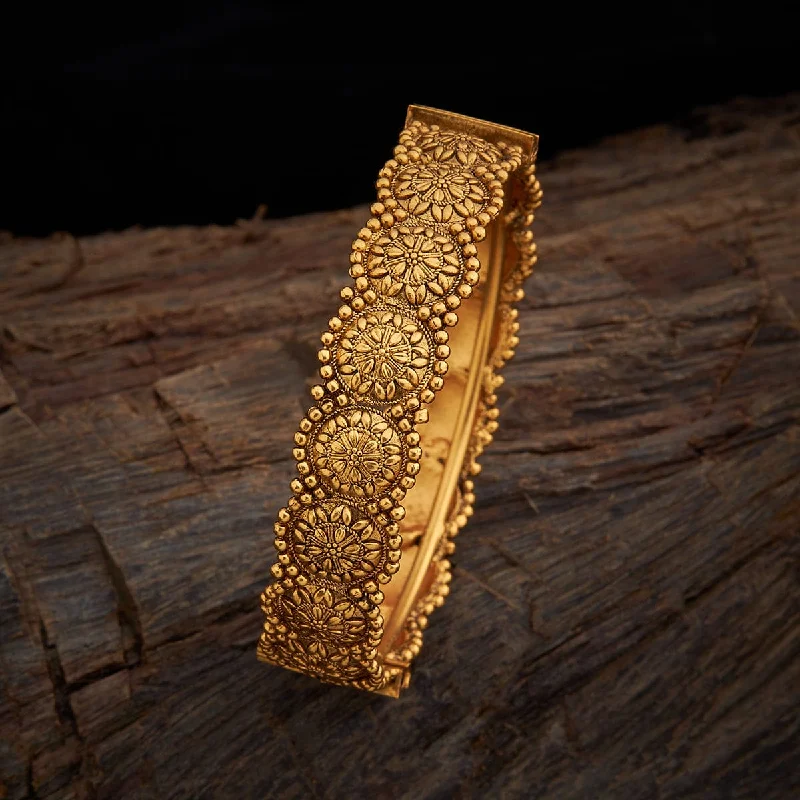 Fashionable bangles with crystal accents-Antique Bangle 142038