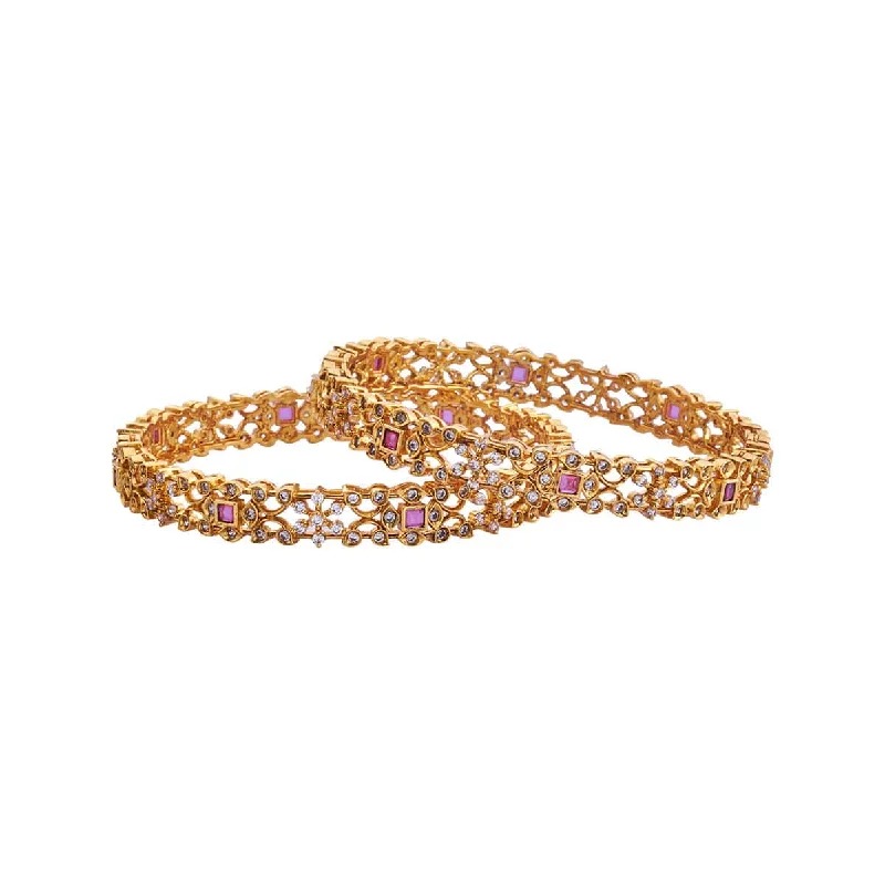 Women’s bangles with gold plating-Antique Bangle 165038