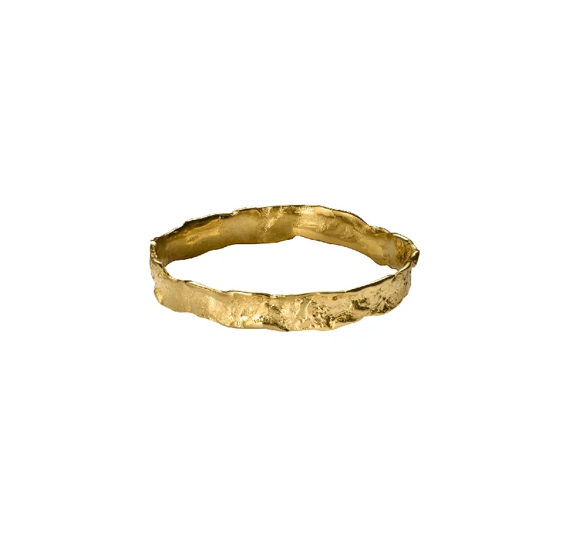 Classic tennis bracelets for women-The Oceanus Small Gold Plated Bangle