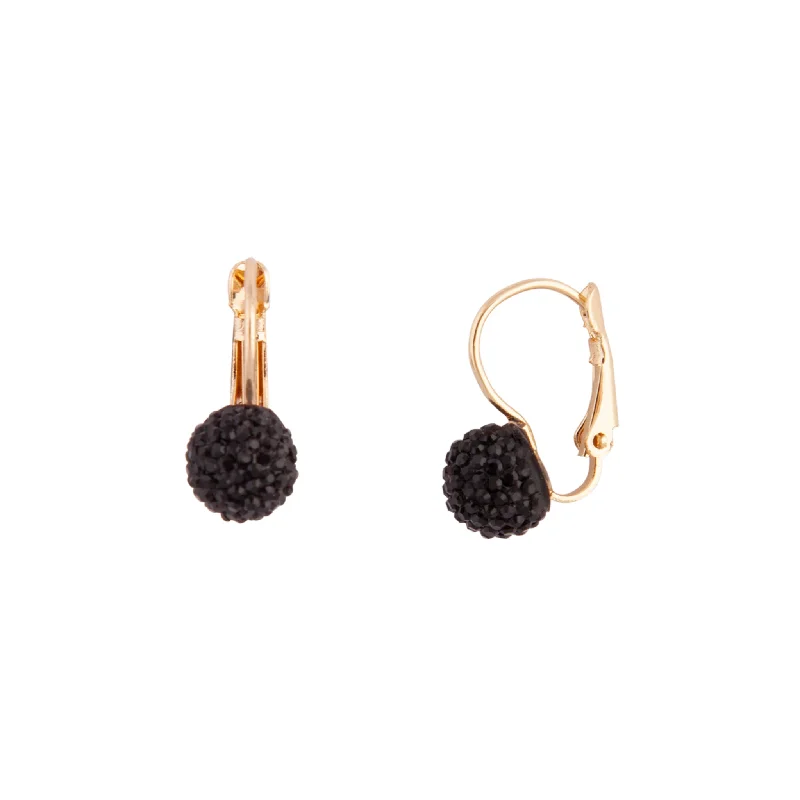 Luxury chandelier earrings for women-Gold Sparkle Ball Clip On Earrings