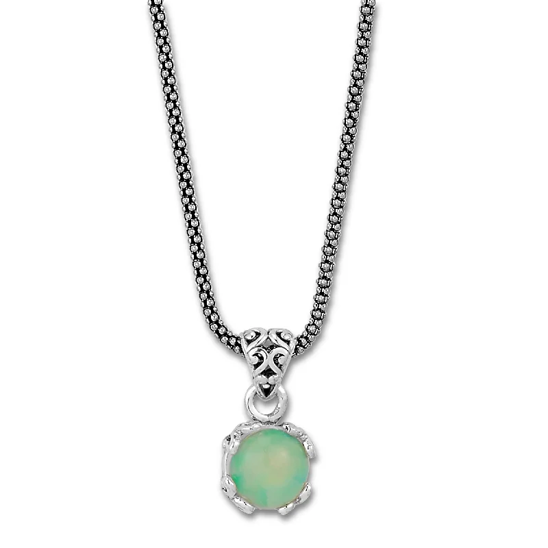 Statement necklaces for women with large stones-Samuel B. Opal Birthstone Glow Necklace - October