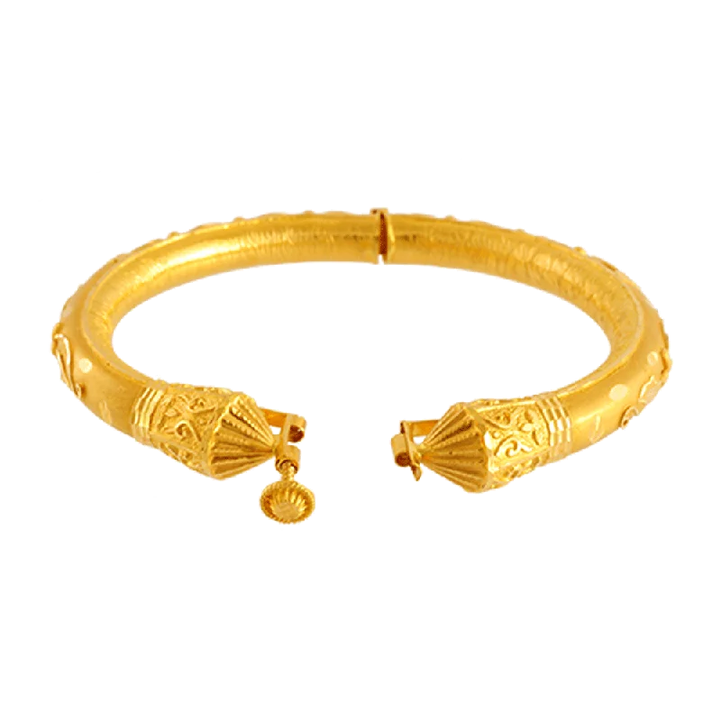 Personalized name bracelets for women-22KT Yellow Gold Bangle For Women