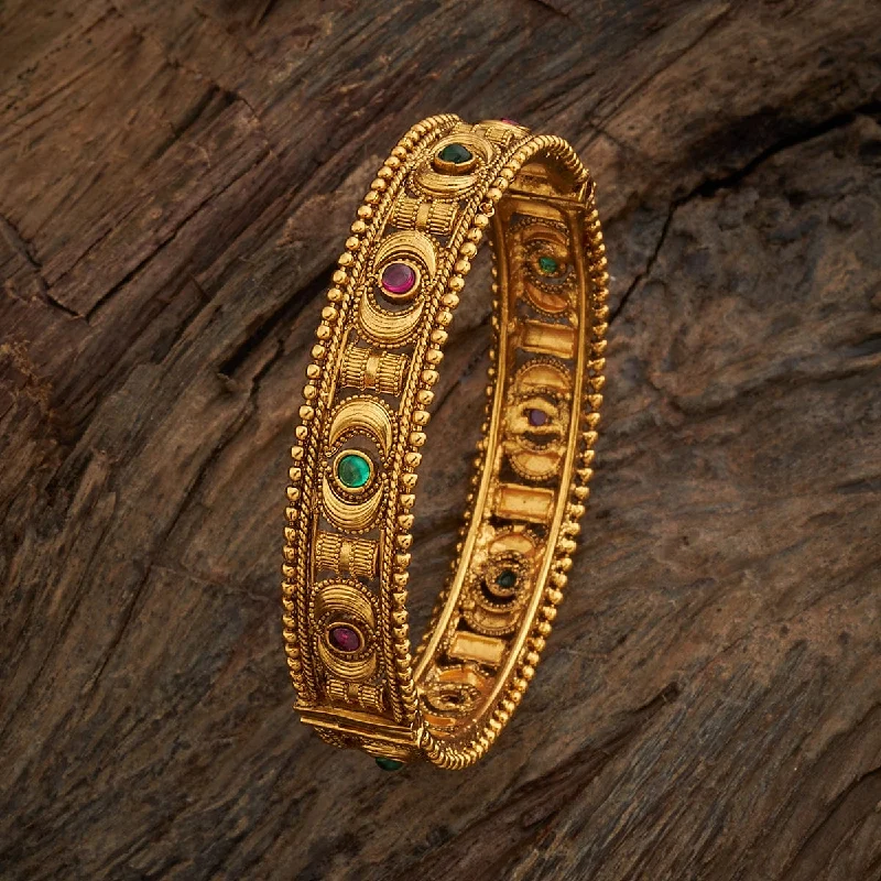 Affordable bracelets for women with mixed metals-Antique Bangle 165897