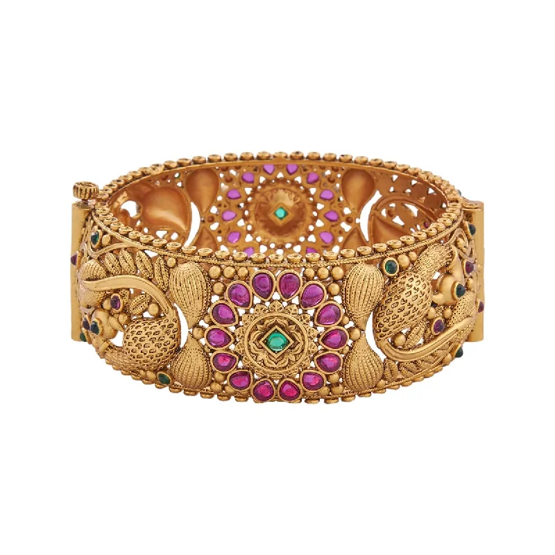 Affordable bracelets for women with mixed metals-Antique Bangle 152623