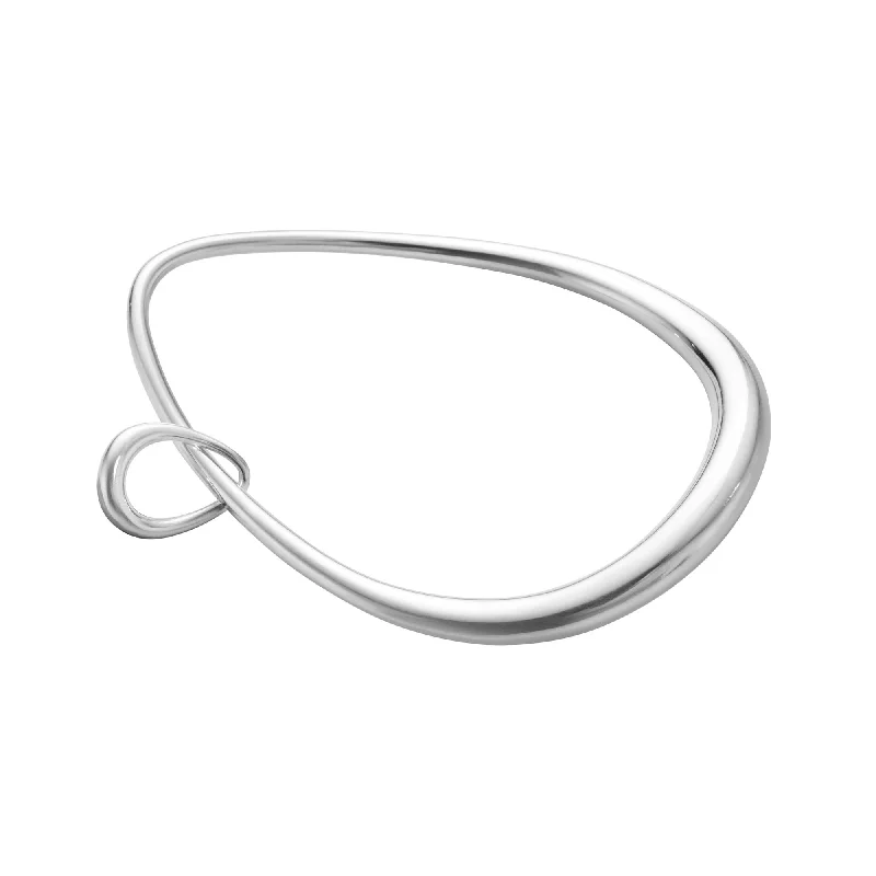 Classic gold bangles for women-Offspring Charm Silver Bangle