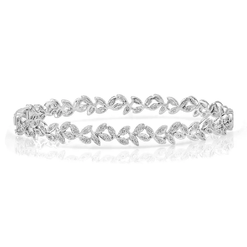 Personalized bangles for women with names-Uneek Vine Stackable Diamond Bangle