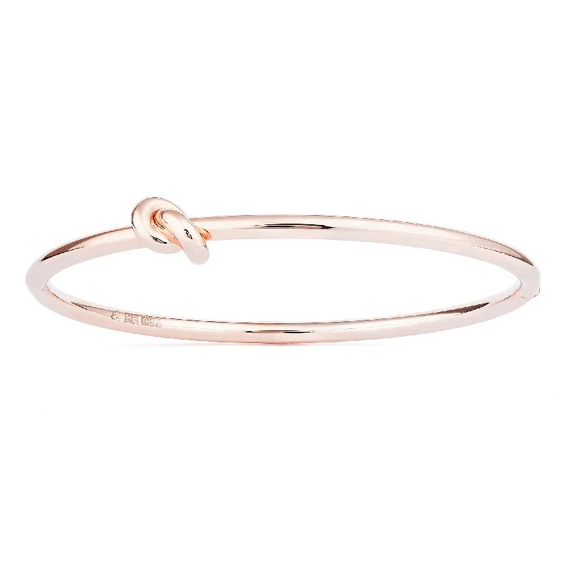 Stunning bangle bracelets for women-Legacy Knot 18K Rosegold Bangle