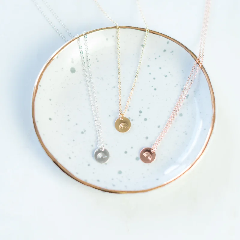 Fashionable necklaces for women with charms-RESTORE · 1 PETER 5:10 (Rainbow Baby)