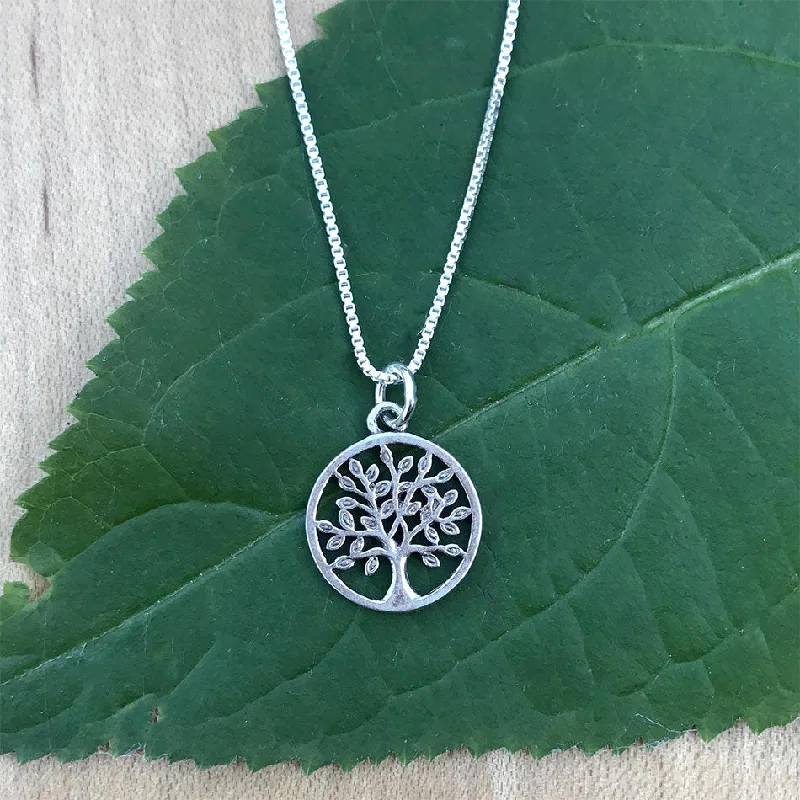 Beautiful necklaces for women with topaz stones-Tree of Life Necklace - Sterling Silver, Indonesia