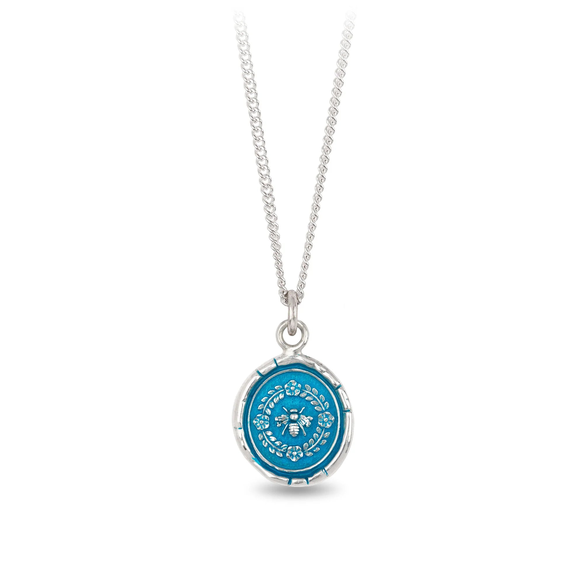 Affordable necklaces for women with diamonds-Honeybee Capri Blue True Colors Talisman Necklace