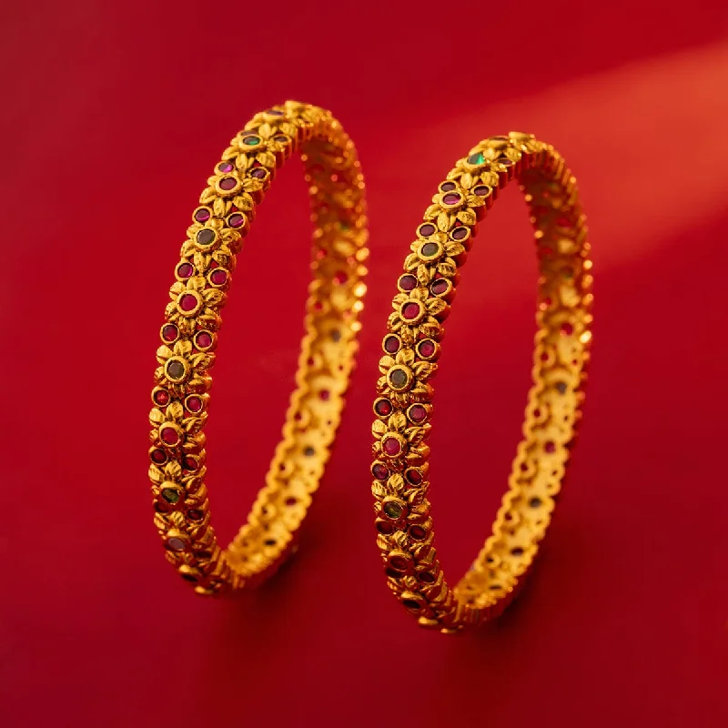 Beautiful vintage-inspired bangles for women-Antique Bangle 156052