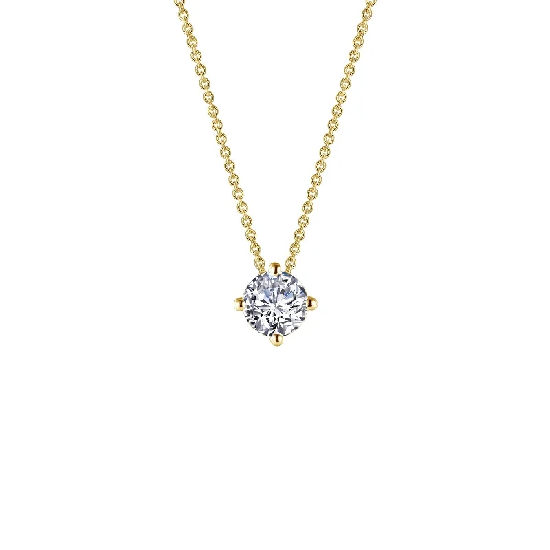 Affordable necklace sets for women-Lafonn Simulated Diamond 1.00ct East West Prong Solitaire Necklace N0154CLG