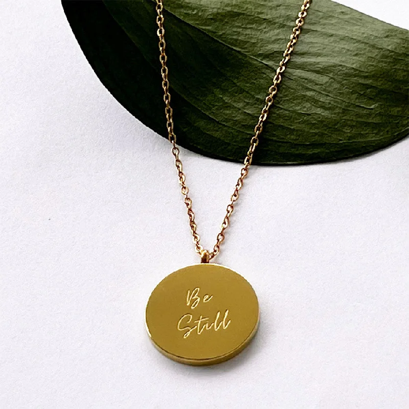 Elegant infinity necklaces for women-"Be Still" Necklace, China