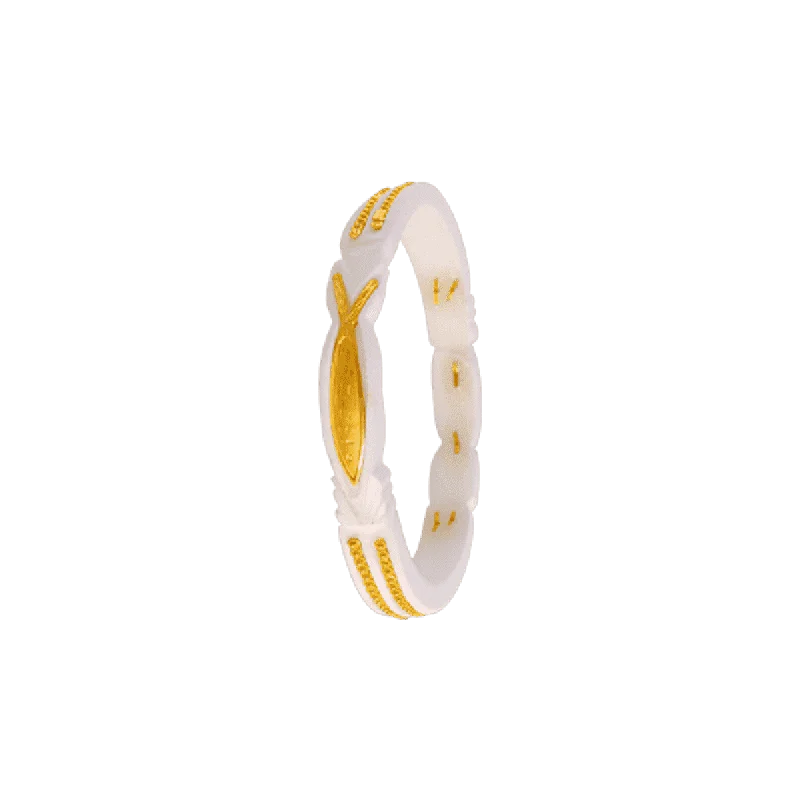 Beautiful vintage-inspired bangles for women-22KT Yellow Gold Sankha Bangle For Women