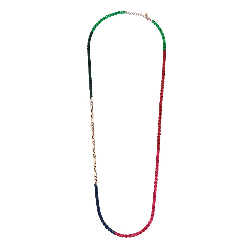 Fashionable necklaces for women with pearls-Party Chain Multicolor Fusion Necklace