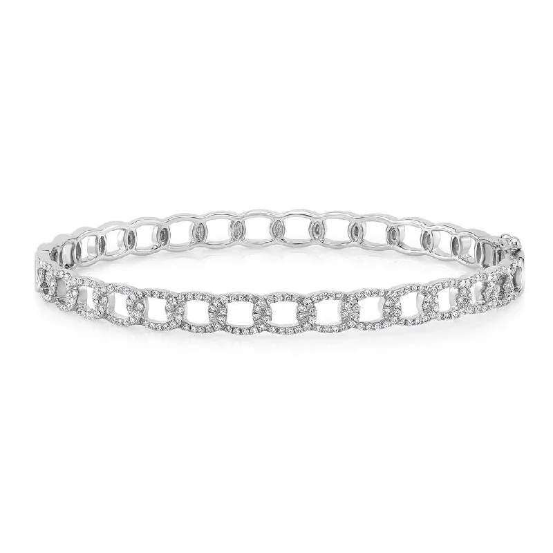 Women’s sterling silver bangles with diamonds-Uneek Stackable Collection Stackable Bangle