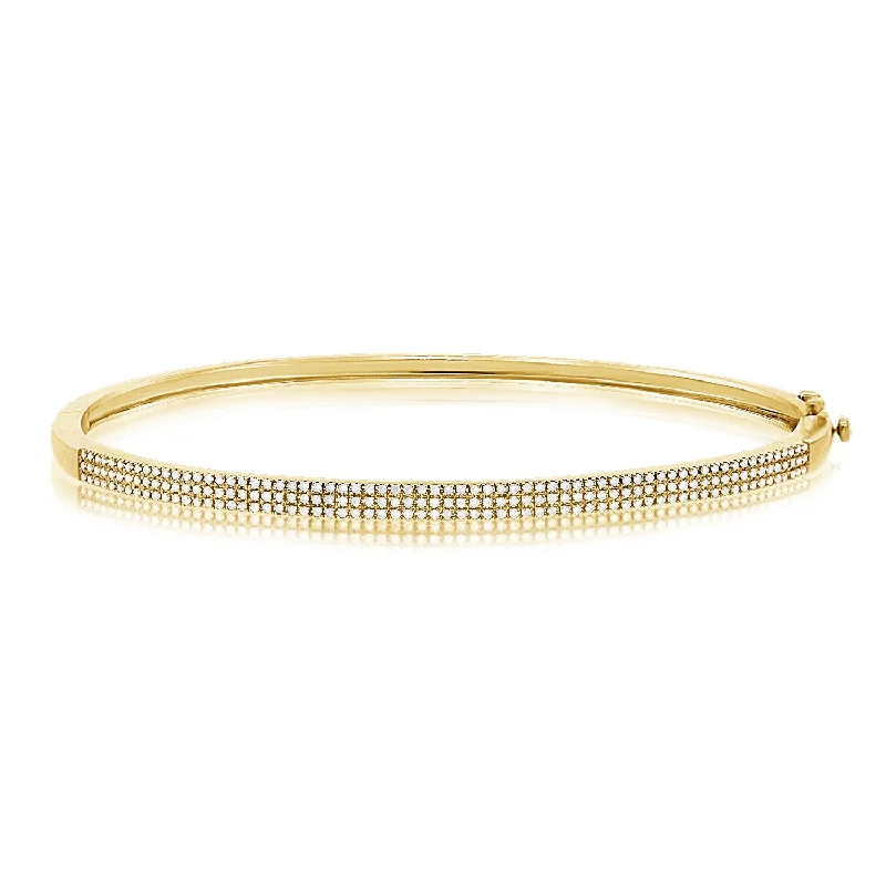 Simple bangles for everyday wear-Pave Bangle