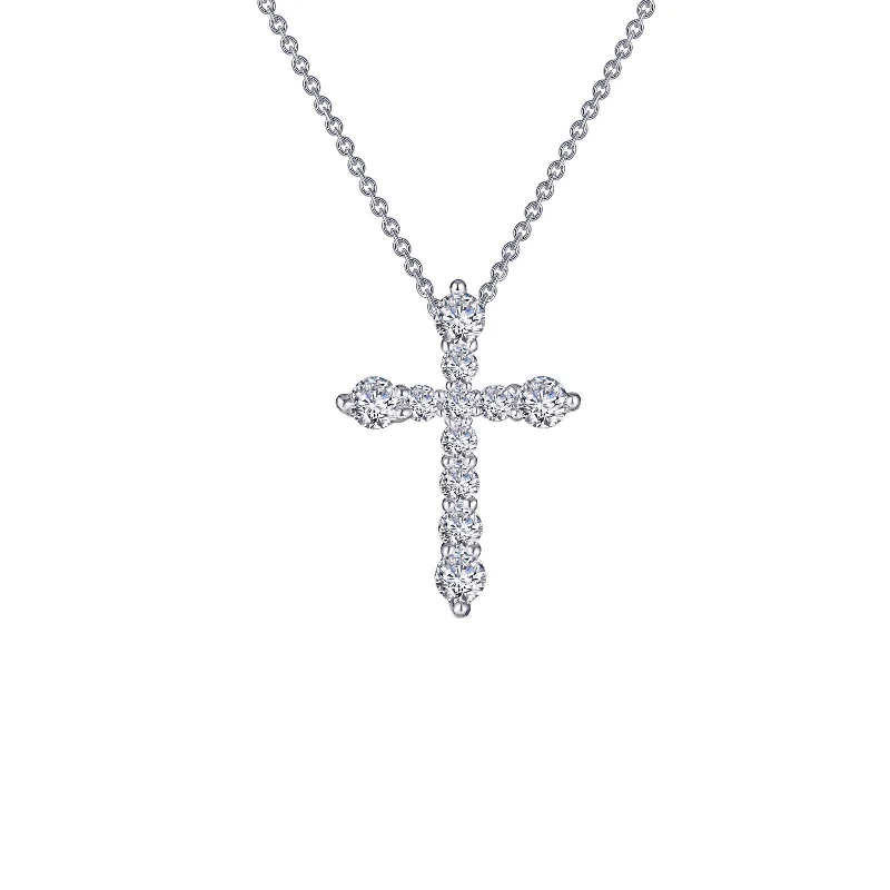 Beautiful diamond necklaces for women-Lafonn Simulated Diamond 0.67cttw. Cross Pendant Necklace P0207CLP18