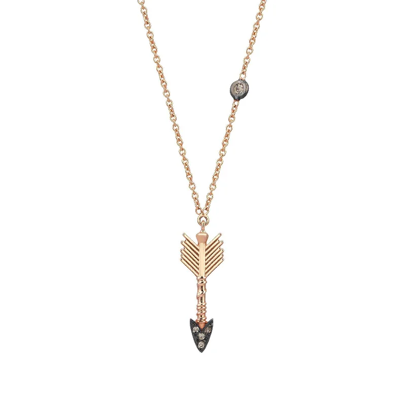 Elegant necklaces for women with heart charms-Solitaire Arrow Necklace