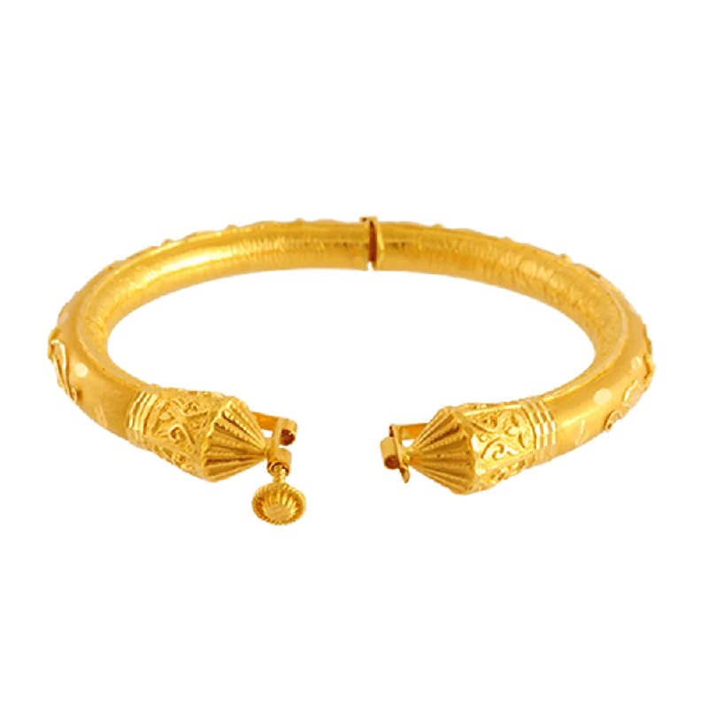 Beautiful silver bracelets for women-22KT Yellow Gold Bangle For Women