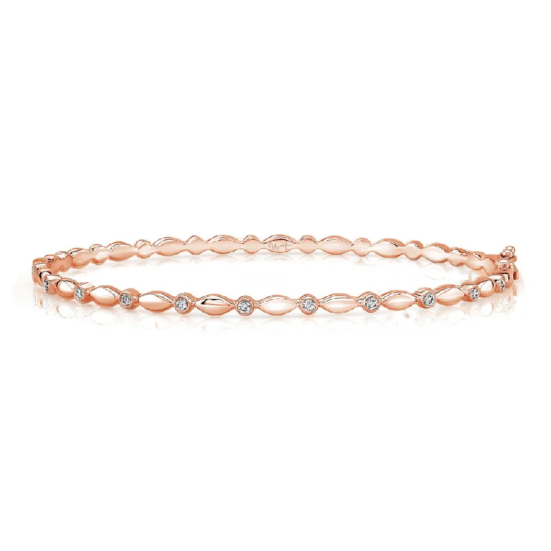 Stunning gold cuff bracelets for women-Uneek Oriole Stackable Diamond Bangle