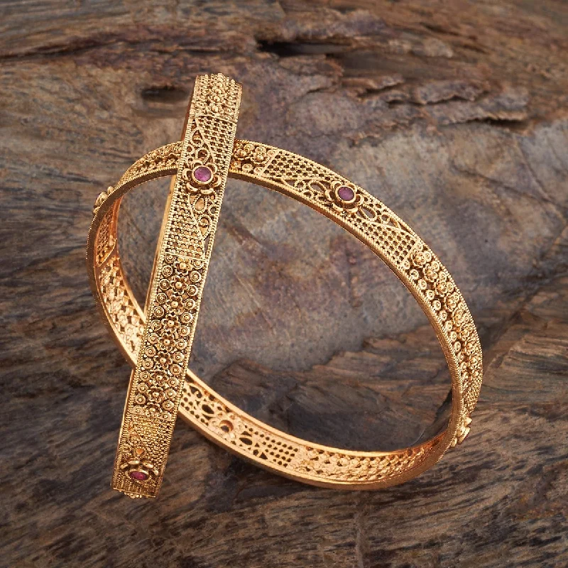 Luxury bracelets for women with diamonds-Antique Bangle 176360