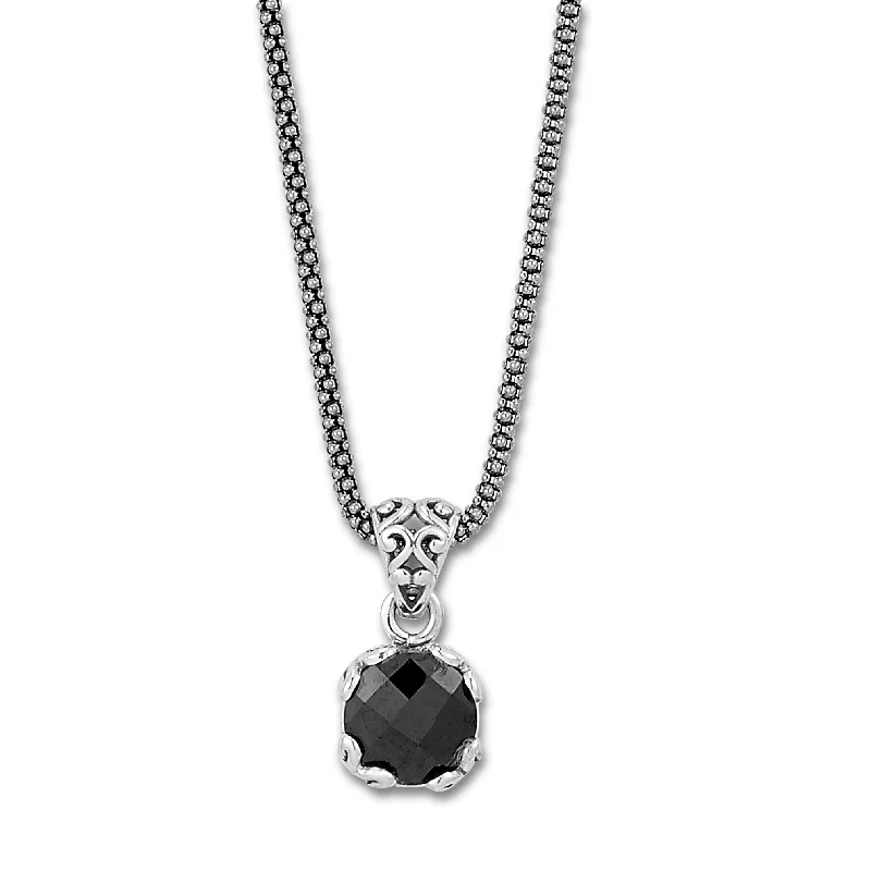 Affordable gold necklaces for women-Samuel B. Black Spinel Glow Necklace