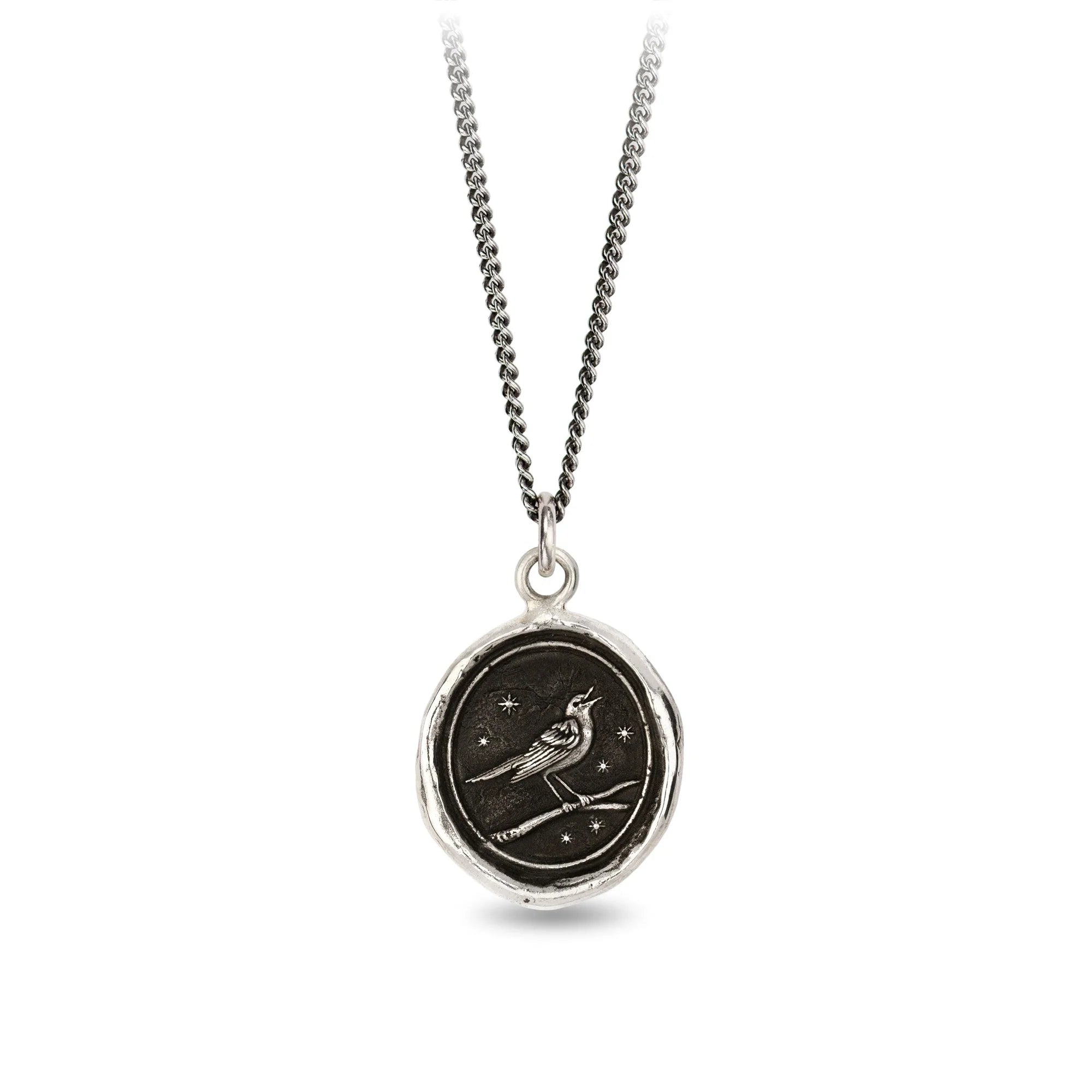 Luxury silver necklaces for women-Nightingale Talisman Necklace