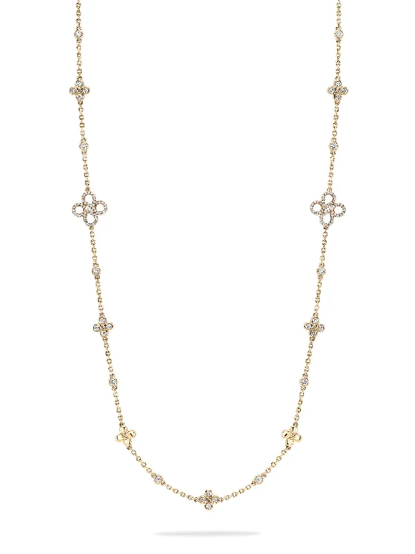 Beautiful necklaces for women with garnet stones-Be Boodles Medium Long Yellow Gold Diamond Necklace