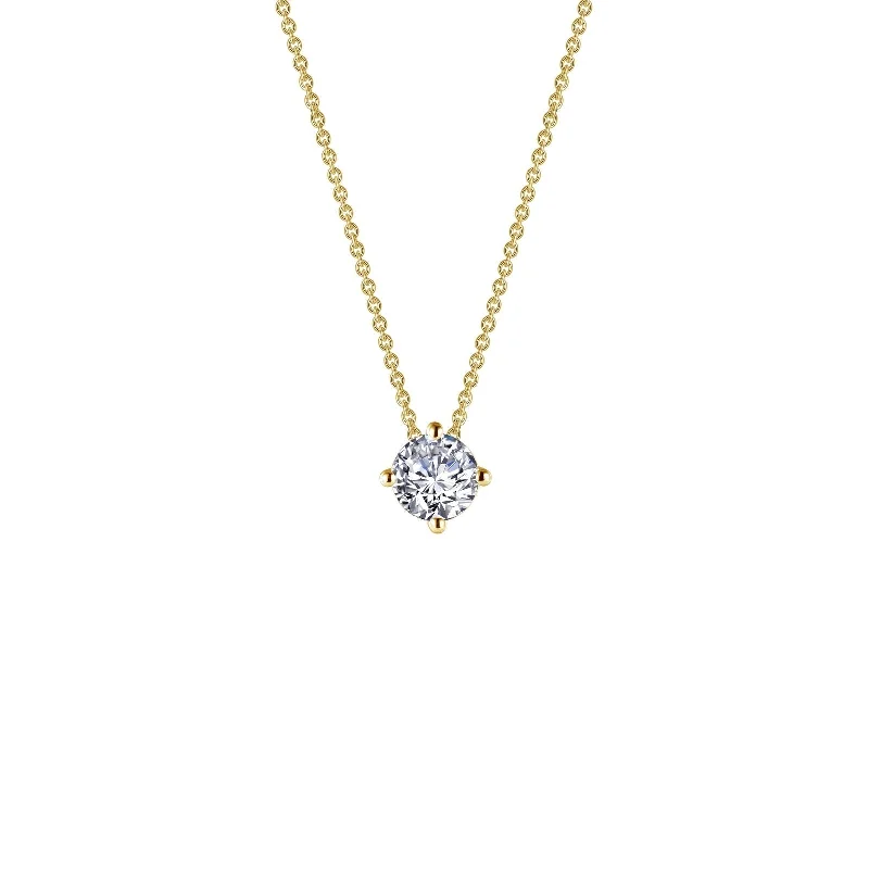 Women’s necklaces with matching earrings-Lafonn Simulated Diamond 0.65ct East West Prong Solitaire Necklace N0152CLG