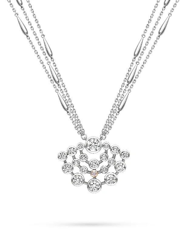 Classic heart pendants for women-Raindance Chelsea Platinum Diamond Pendant