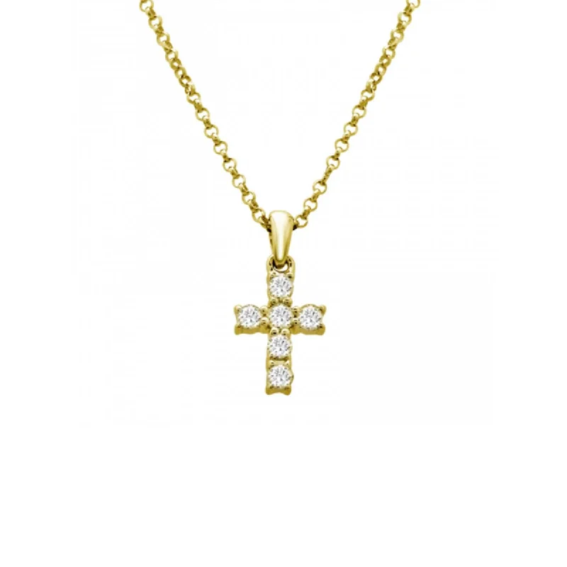 Personalized necklaces for women-Small Diamond Cross