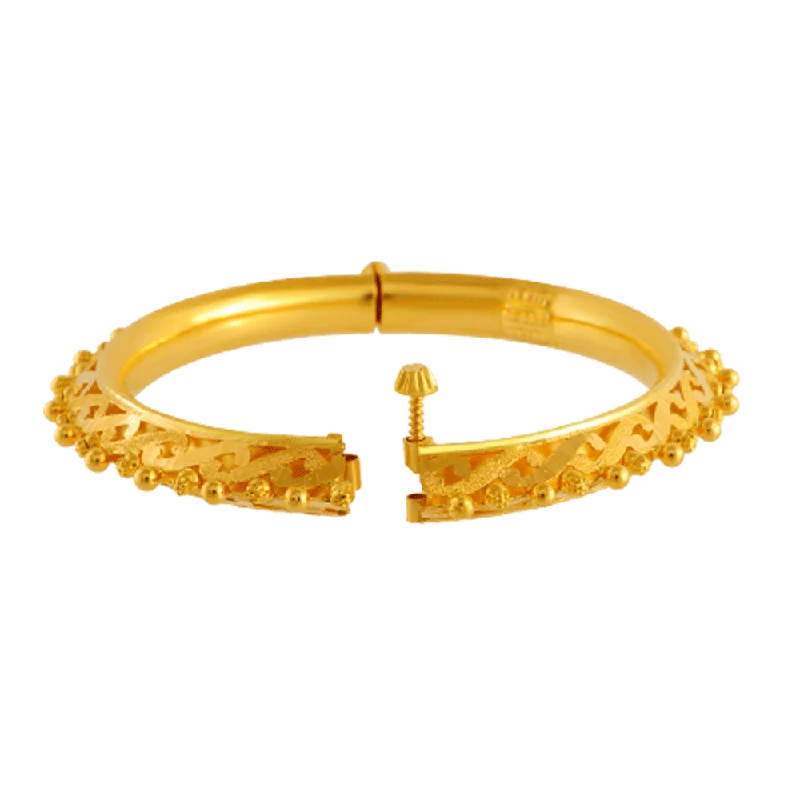 Unique design bangles for women-22KT Yellow Gold Bangle For Women