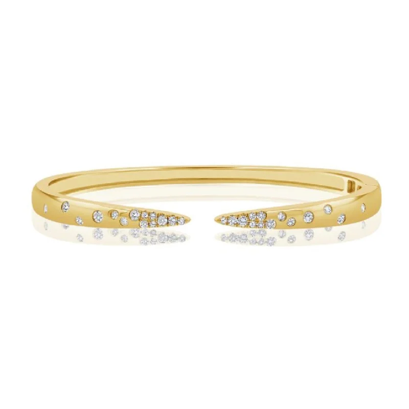 Elegant diamond bangles for women-Diamond Confetti Claw Cuff Bangle