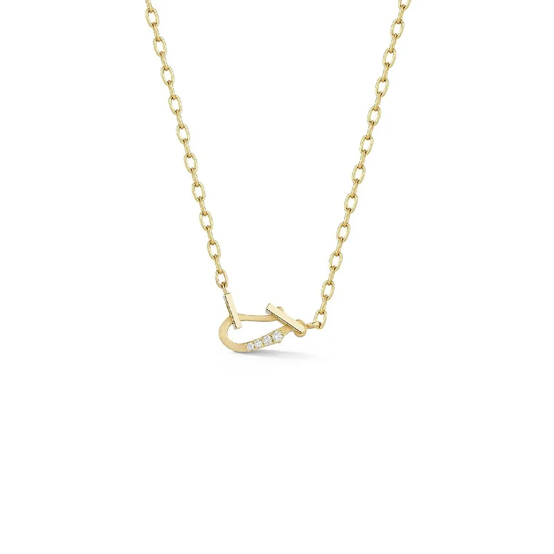 Elegant silver necklaces with diamonds-Mini Diamond Lola Necklace