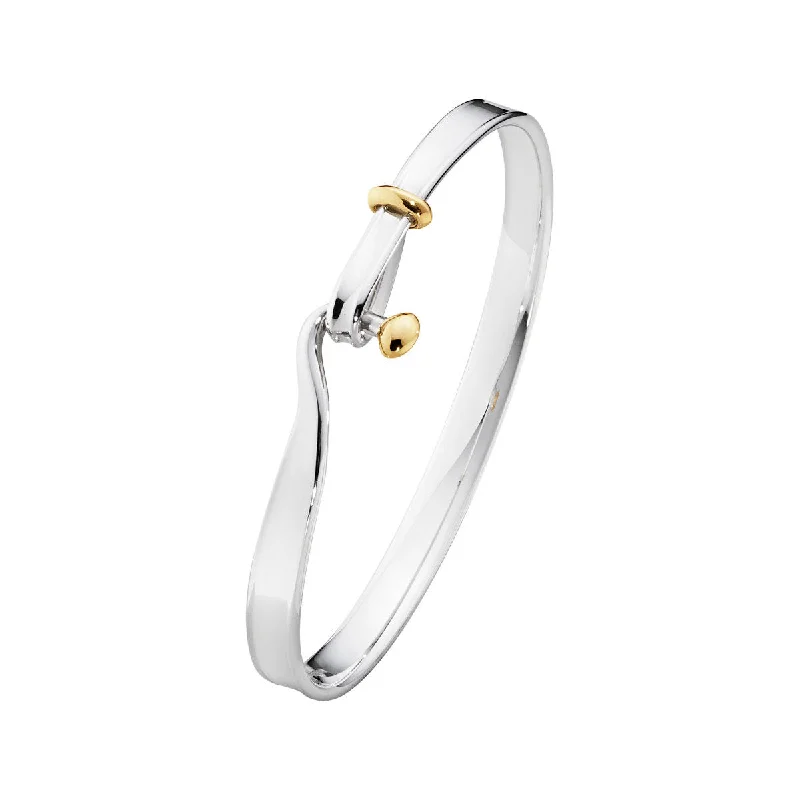 Stunning crystal bracelets for women-Torun 18K Silver & Gold Bangle