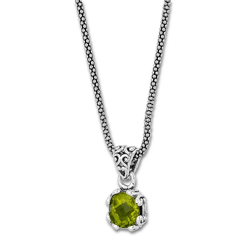 Women’s layered necklaces with beads-Samuel B. Peridot Birthstone Glow Necklace - August