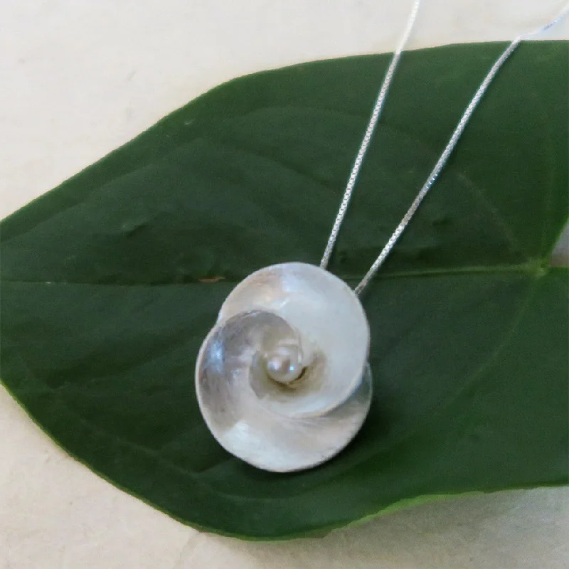 Women’s necklaces with matching rings-Berkilau Necklace - White Pearl, Sterling Silver, Indonesia