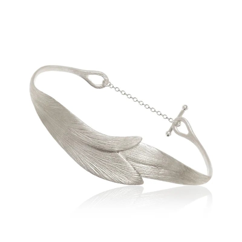 Classic silver bangles for women-Aura Silver Bangle