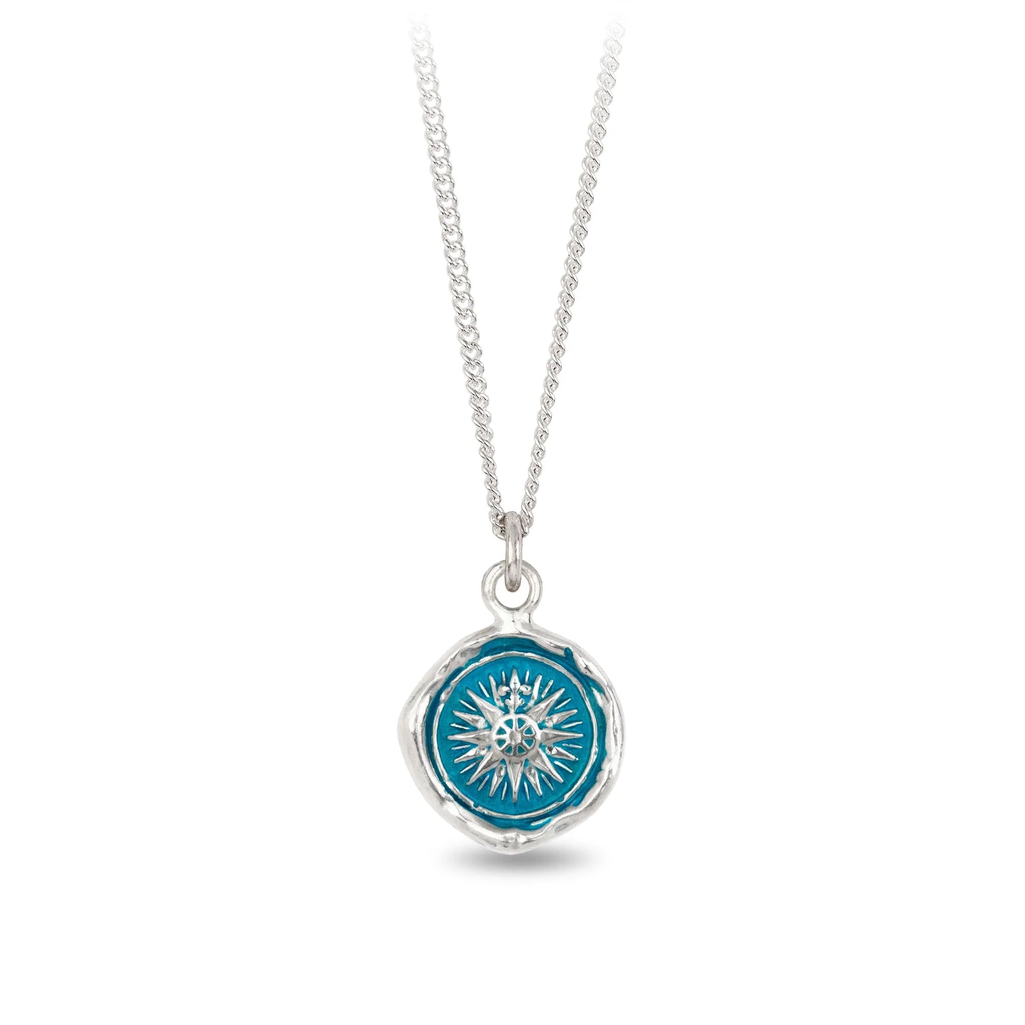 Elegant diamond necklaces for women-Direction Capri Blue True Colors Talisman Necklace