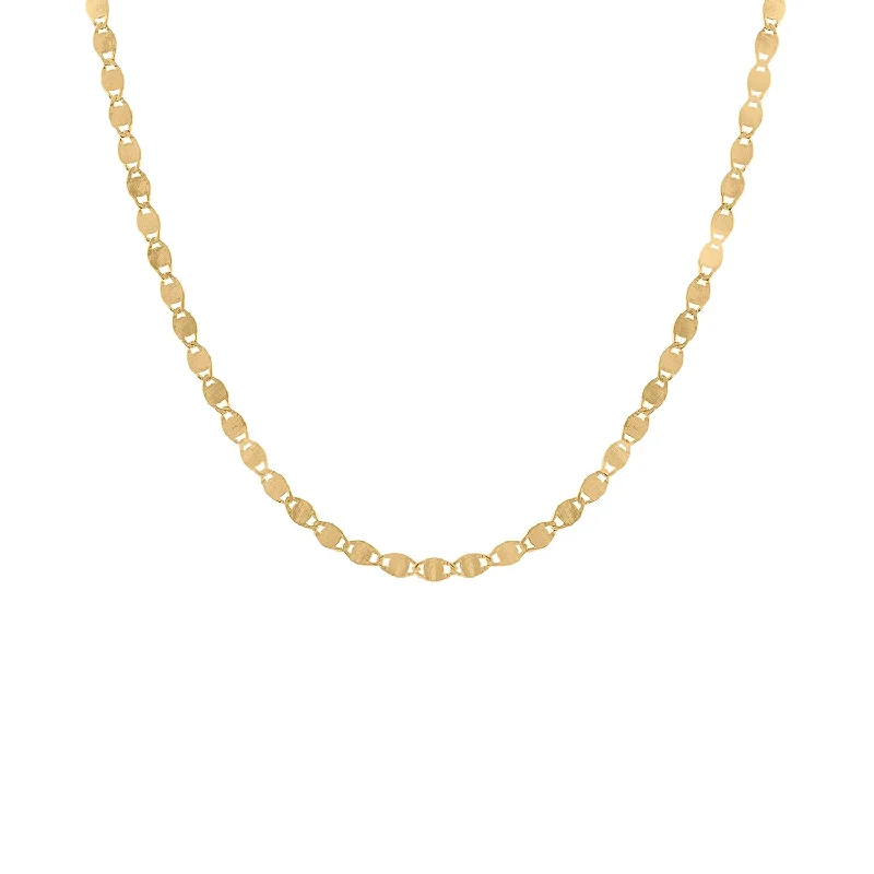 Personalized necklaces with engraving-14KT GOLD "VALENTINO" CHAIN NECKLACE